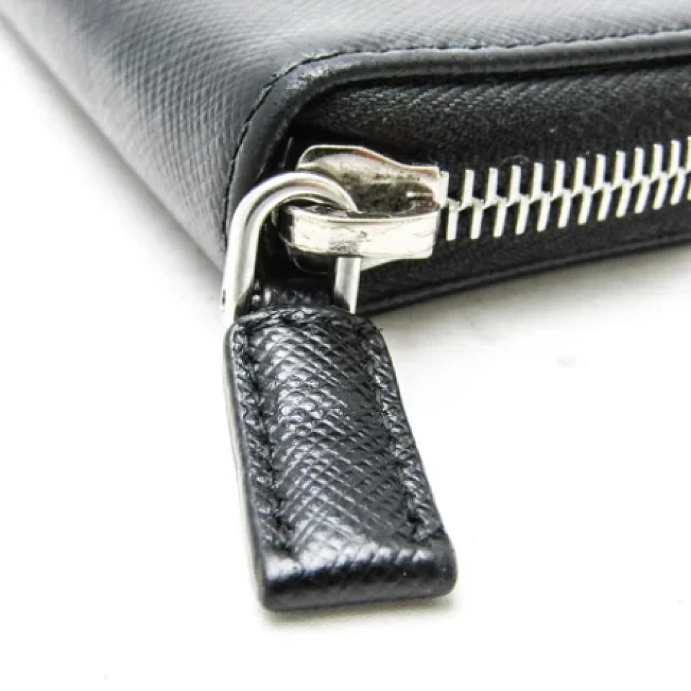 Prada Vintage Pre-owned Leather key-holders Black Dames