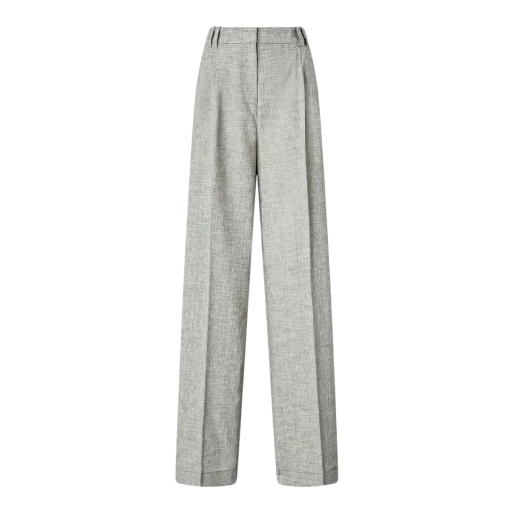 Pinko Women's Gray Wide Trousers, M, Wide Trousers