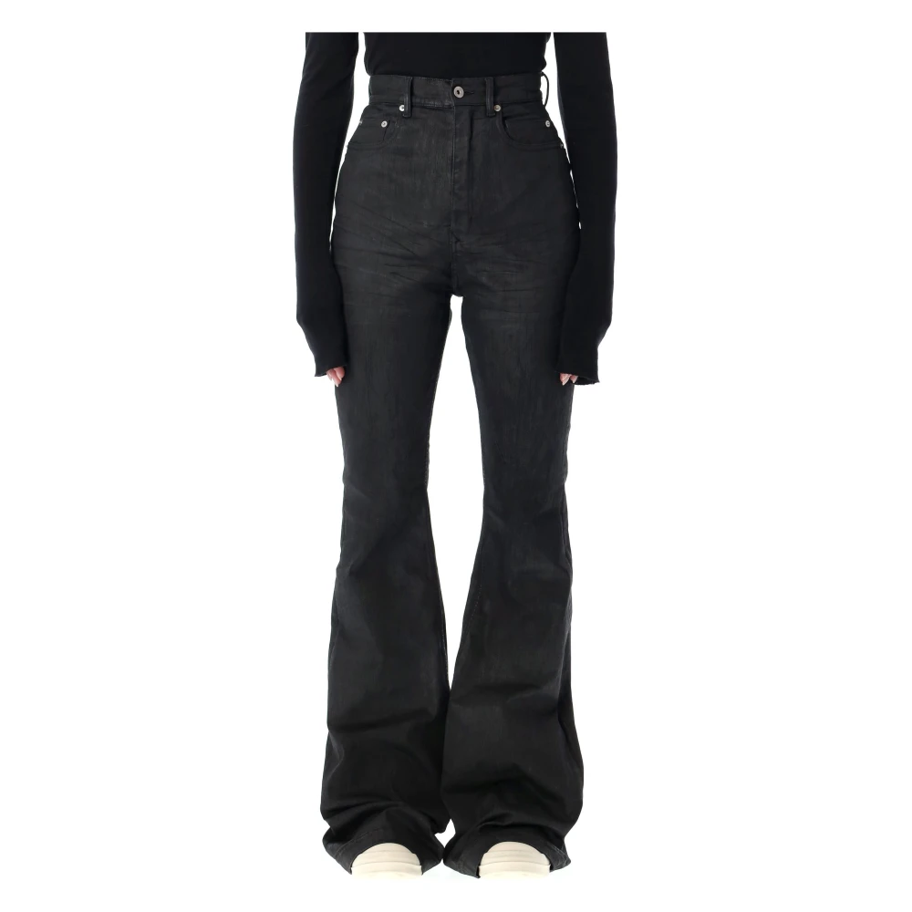 Rick Owens Zwarte Bootcut Jeans Aw25