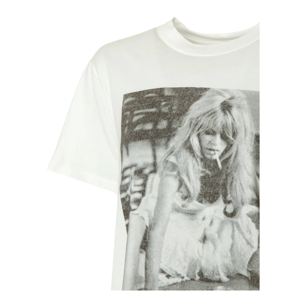 Anine Bing Brigitte Bardot Print T-shirt White Dames