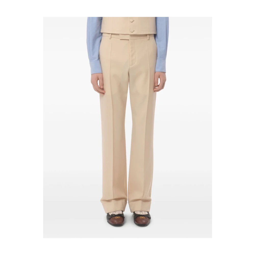 Valentino Garavani Formele Broek Beige Heren