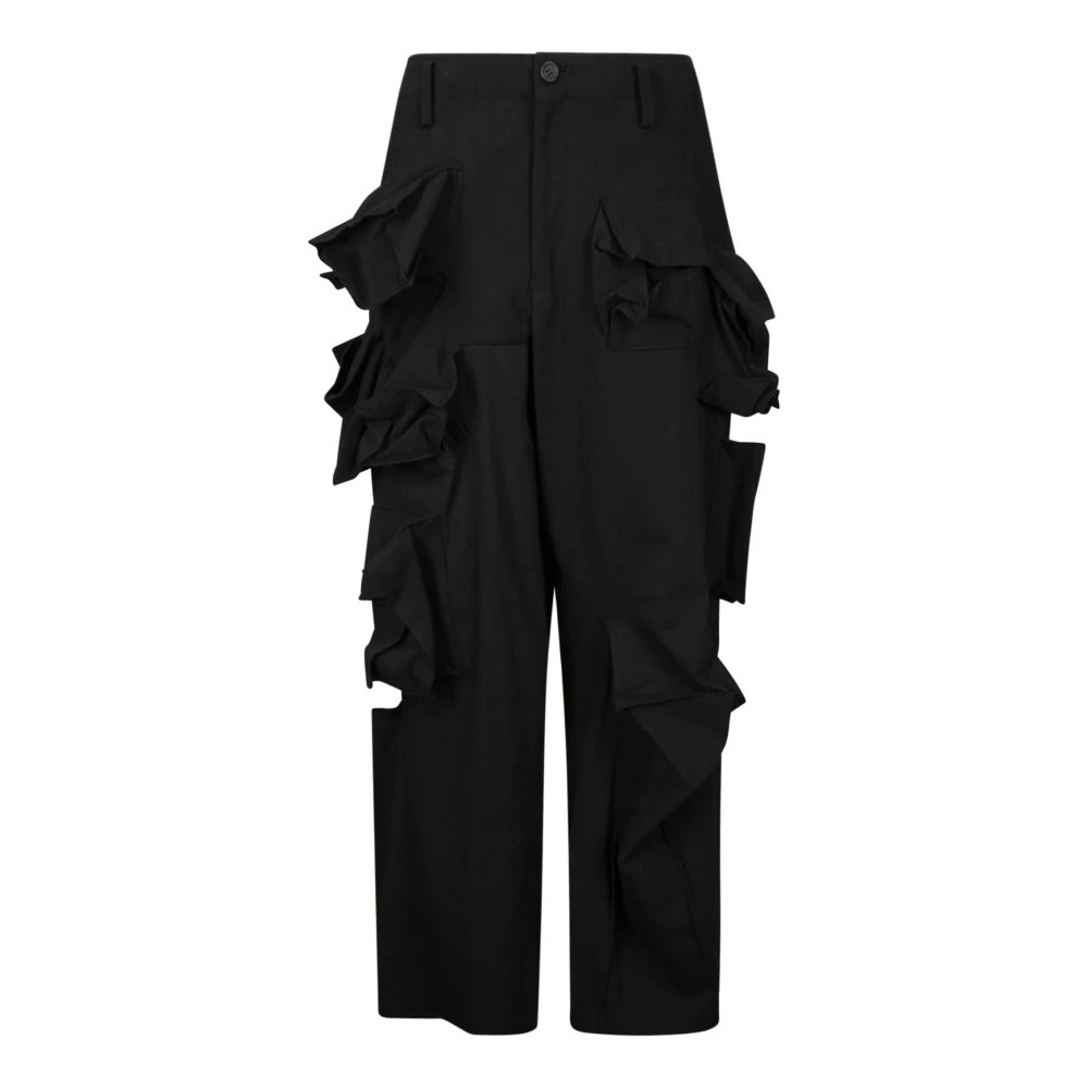 Yohji Yamamoto Box Detail Broek Black Dames