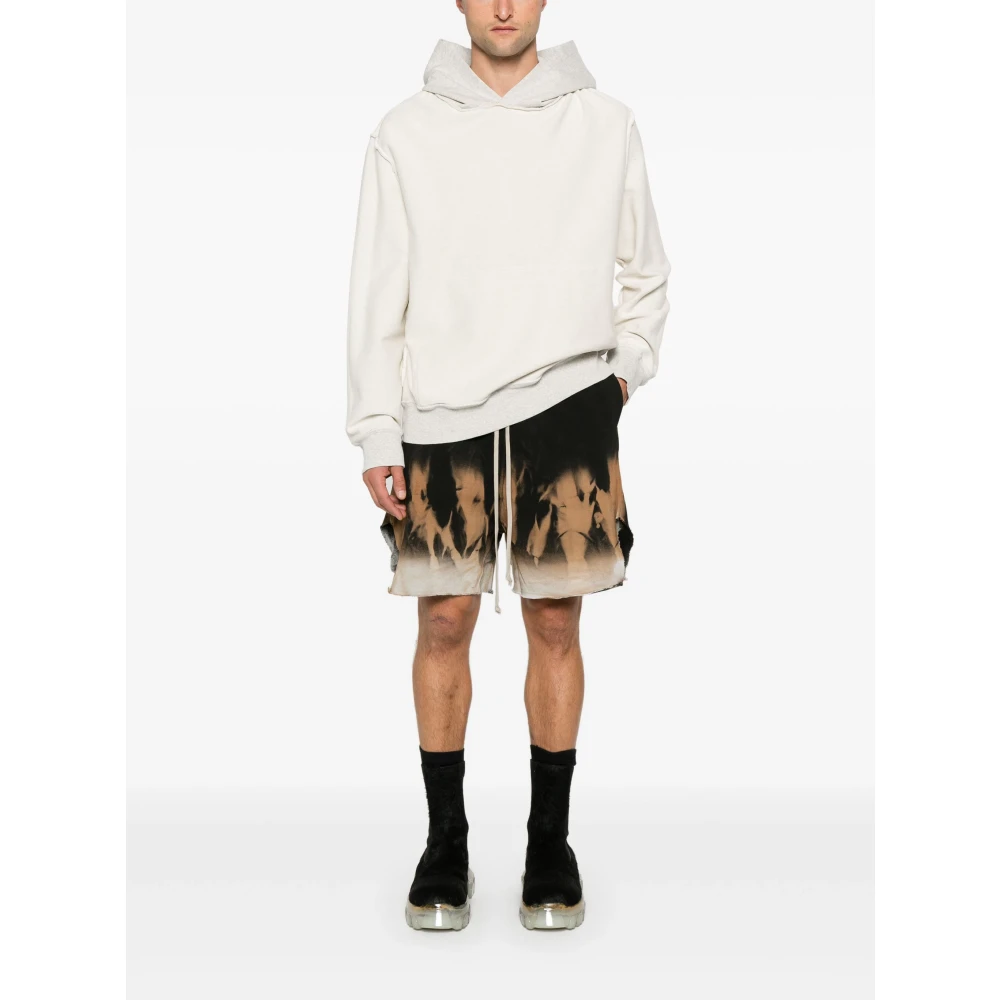 Rick Owens Loose-fit shorts met zonmotief Black Heren