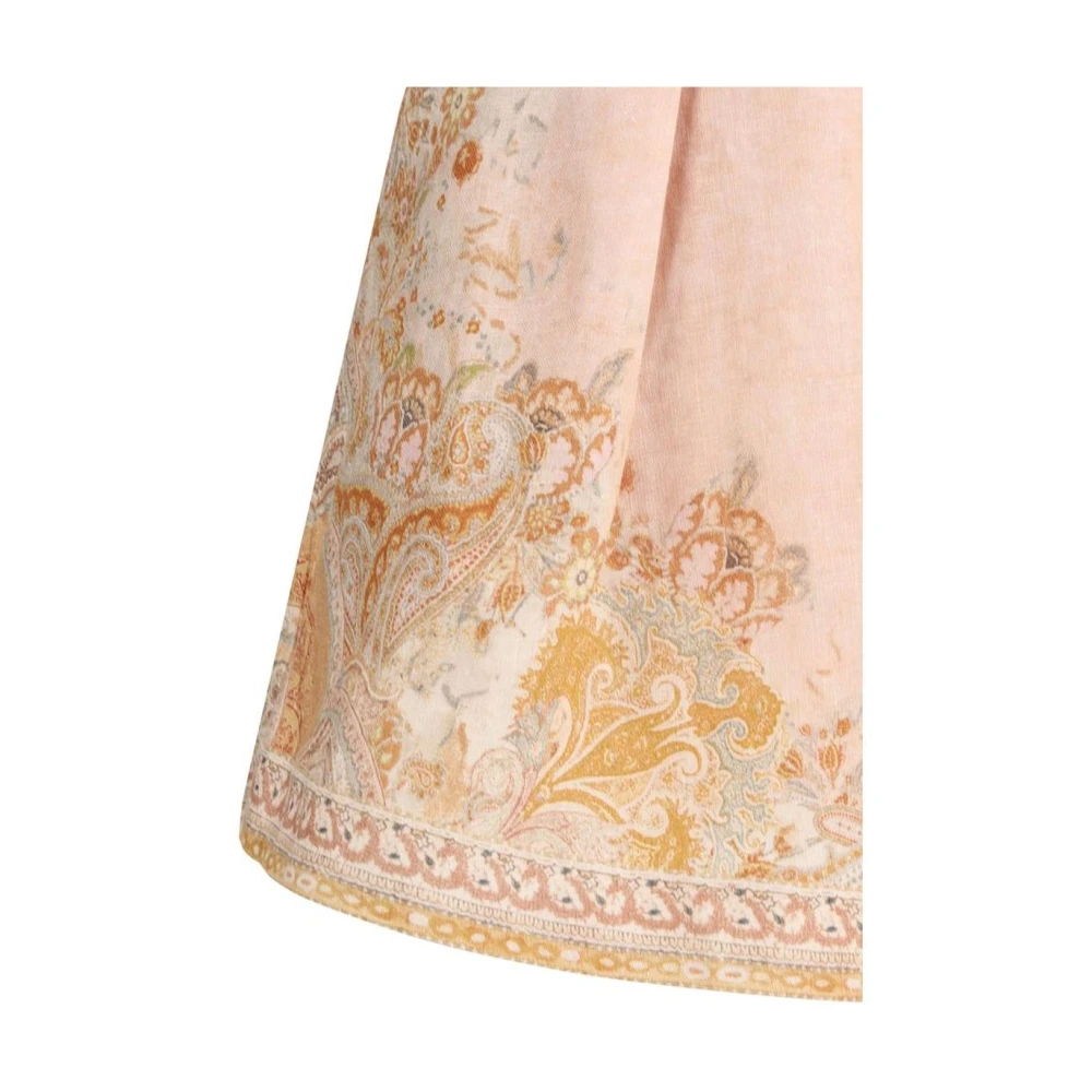 Zimmermann Bloemenprint linnen shorts Multicolor Dames
