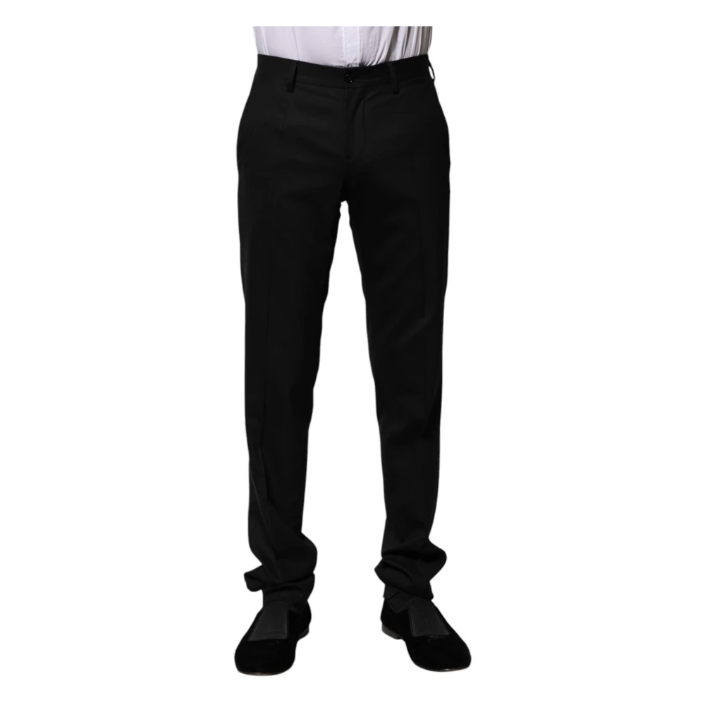 Dolce & Gabbana Men's Black Formal Dress Trousers - Suit Trousers - Xs - Trousers