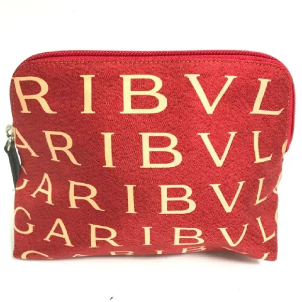 Bvlgari Vintage Pre-owned Canvas pouches Pink Dames