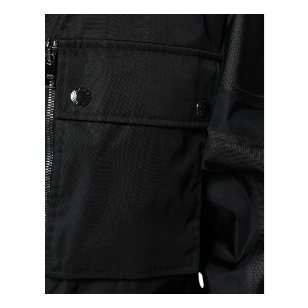 Dolce & Gabbana Zwarte Nylon Winter Parka Jas Black Heren