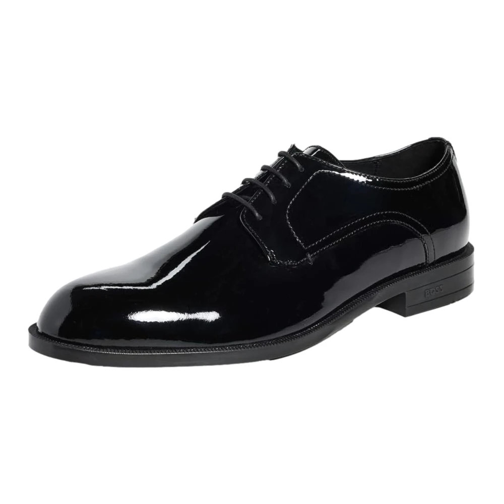 Hugo Men's Black Elegant Leather Derby Shoes - Dress Shoes - 7 1/2 Uk - Shoes