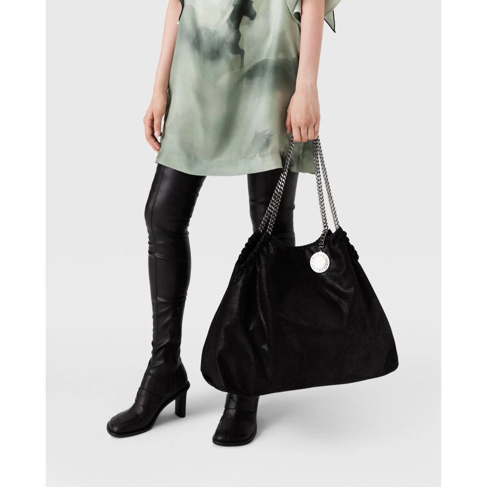 Stella Mccartney Zwarte Eco Shaggy Deer Schoudertas Black Dames