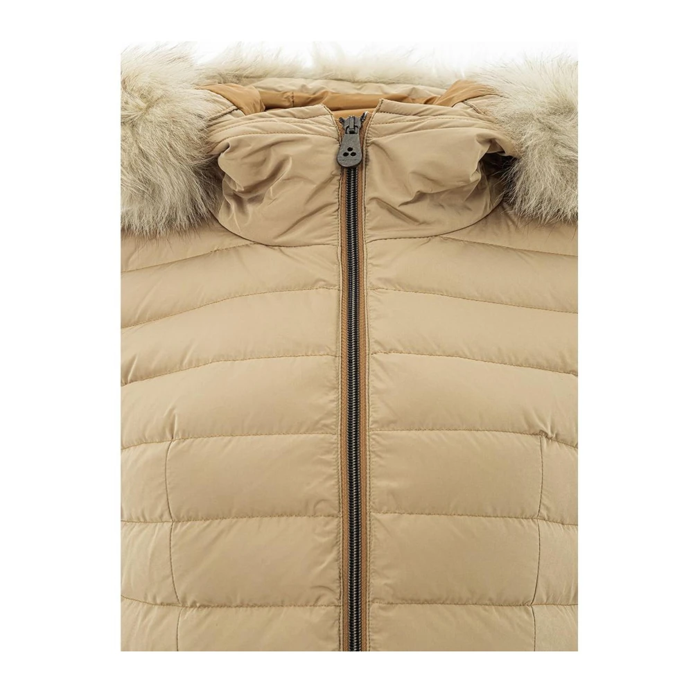 Peuterey Elegante Beige Polyester Jas voor Vrouwen Beige Dames