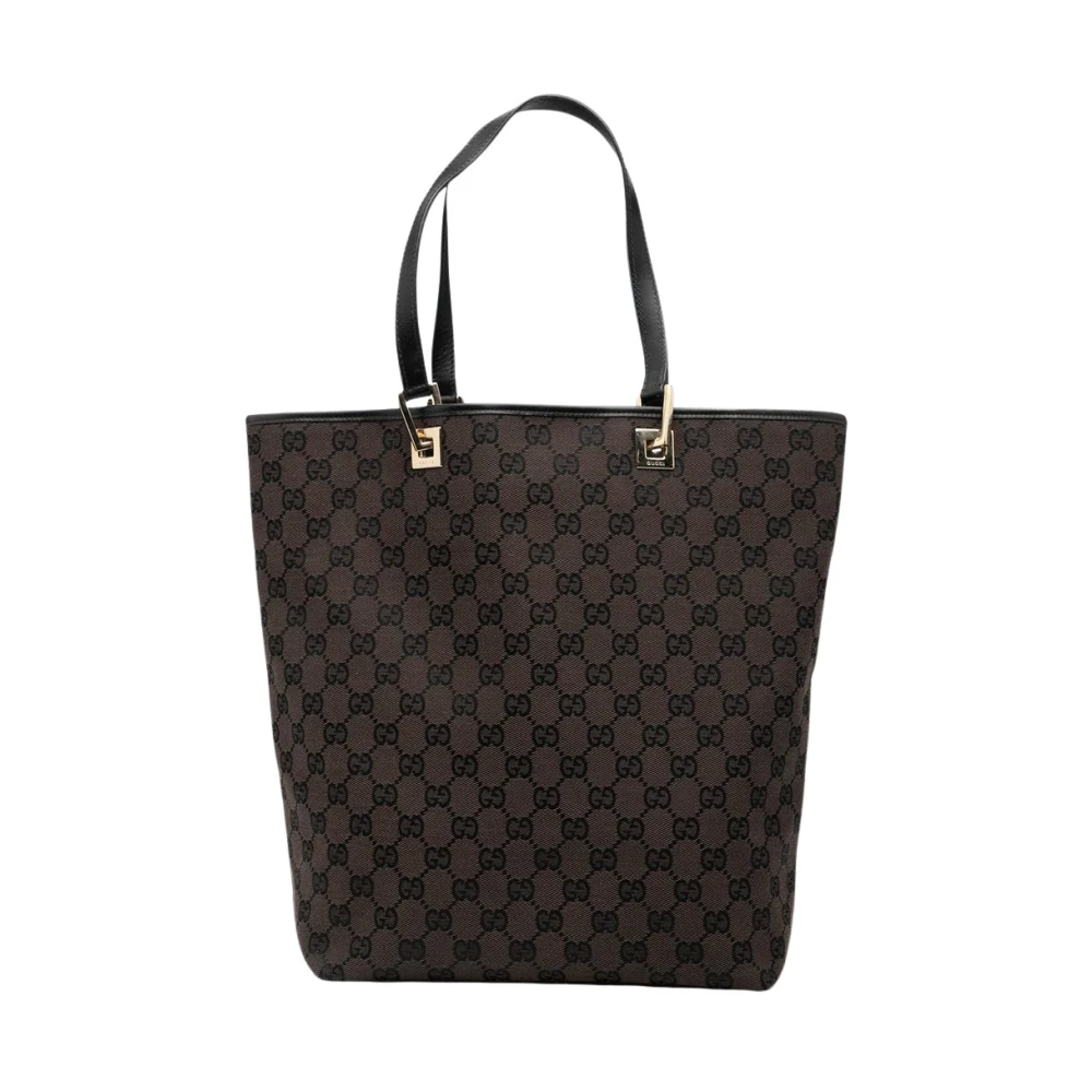 Gucci Vintage Women's Brown Pre-Owned Vintage Monogram Canvas Tote Bag