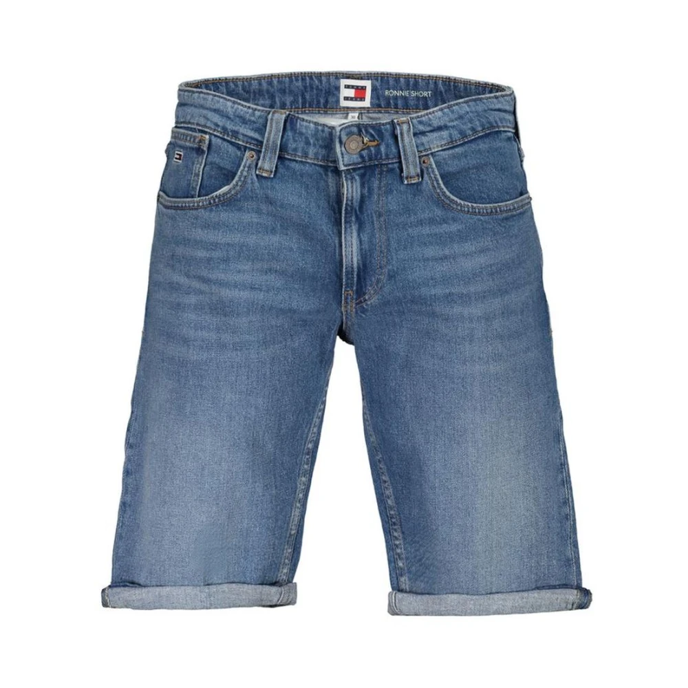 Tommy Hilfiger Men's Blue Denim Shorts, W28, Cotton Casual Shorts