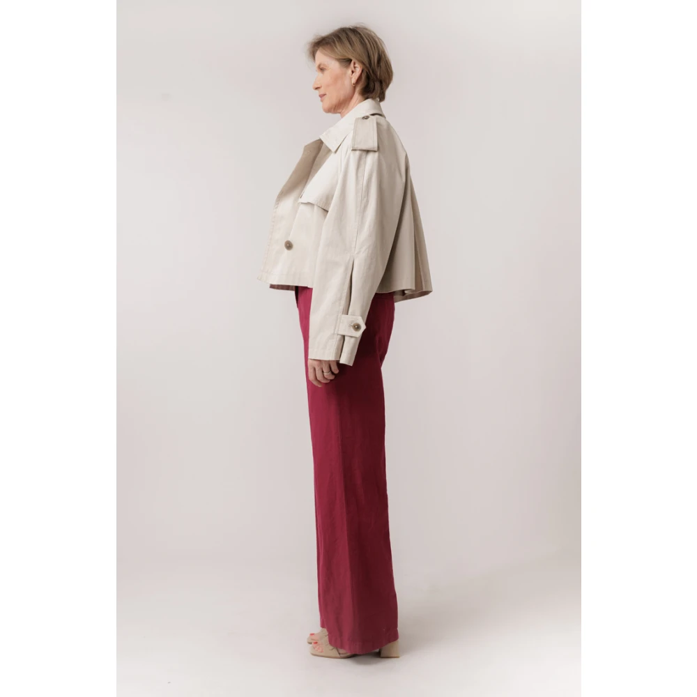 closed Korte Trenchcoat met Dubbele Knoopsluiting Beige Dames