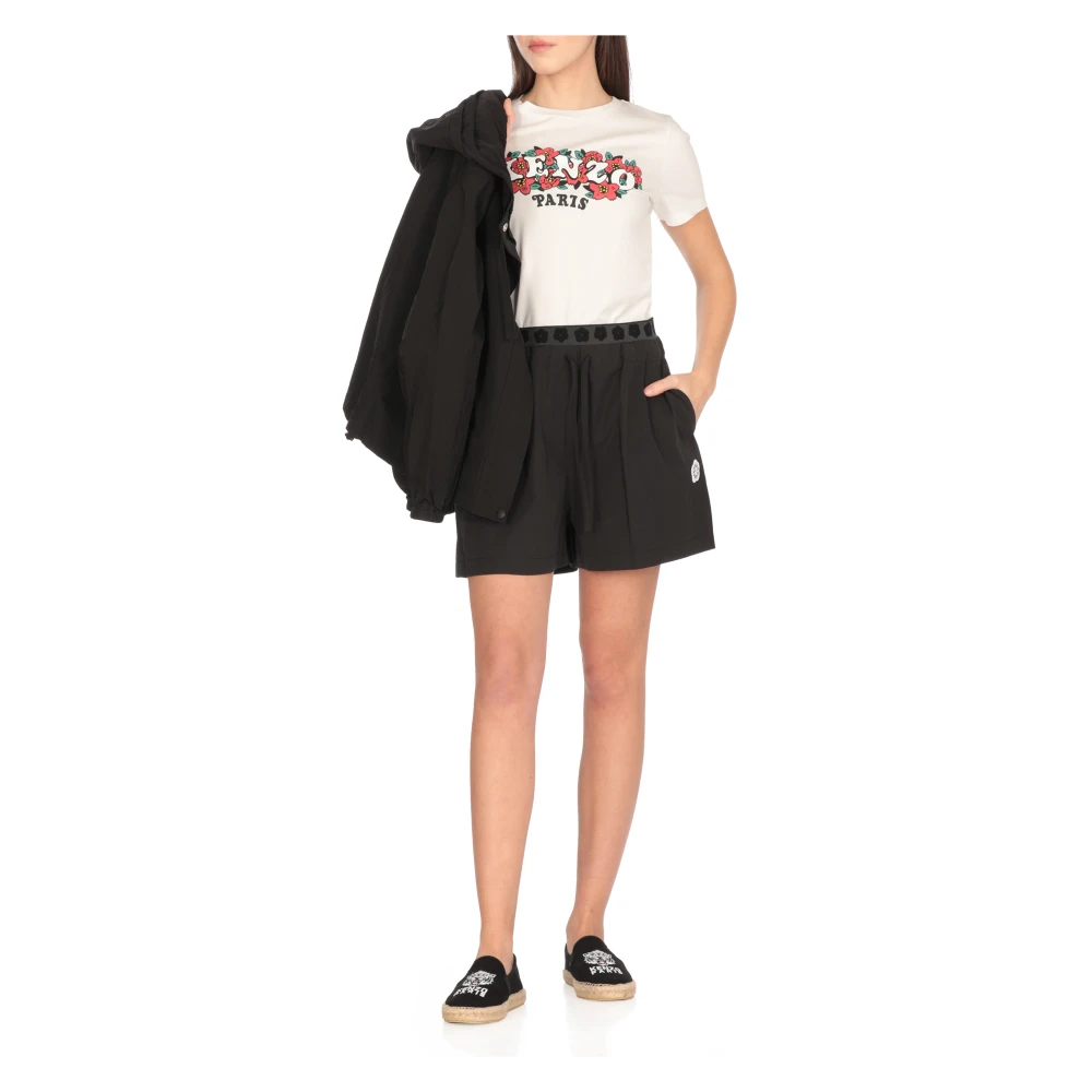 Kenzo Wit Katoenen T-shirt met Logoprint White Dames