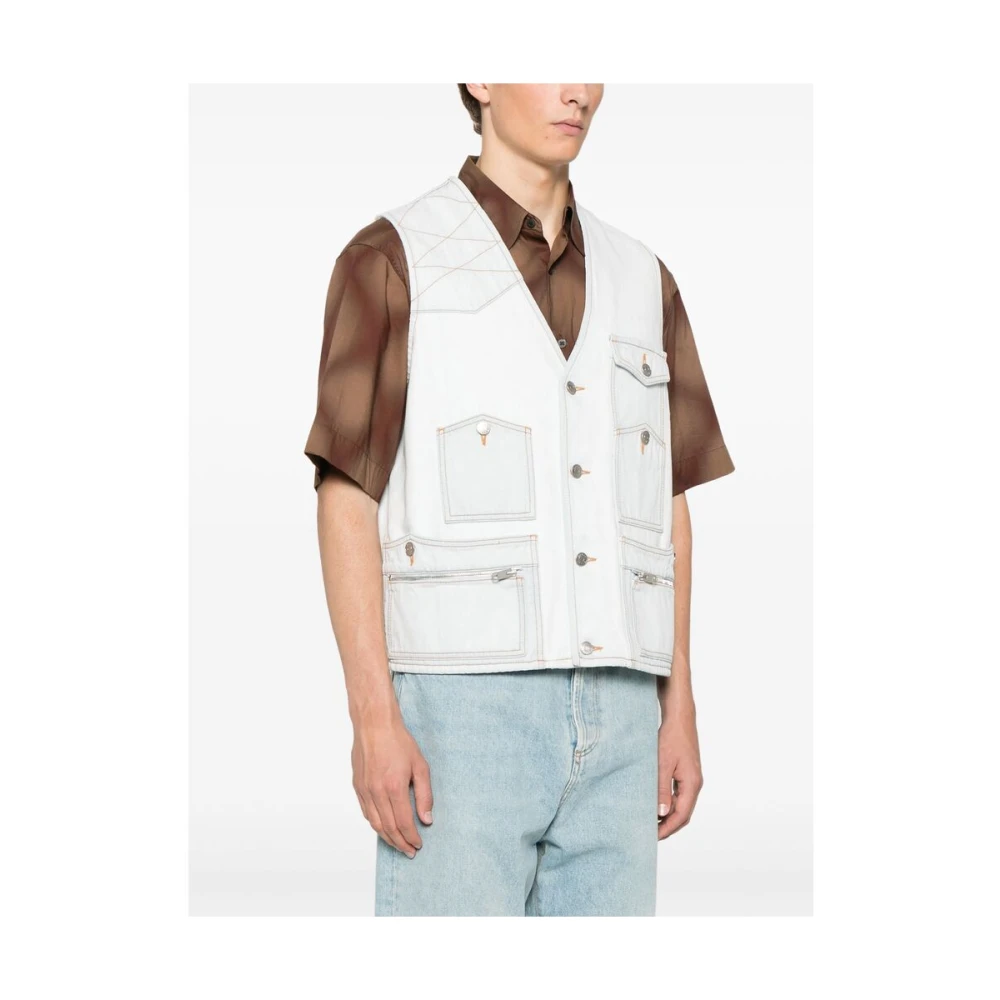 Bally Mouwenloze Bovenkleding met Zakken Blue Heren