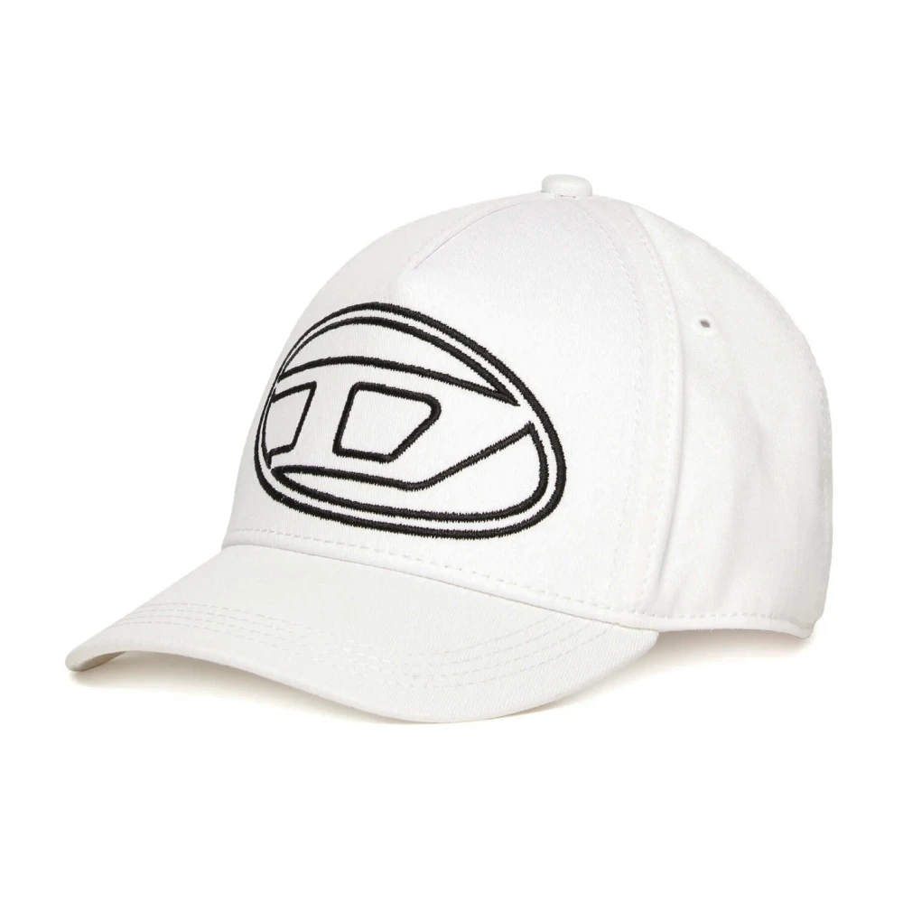 Diesel Witte Baseballpet Outline Logo White Unisex