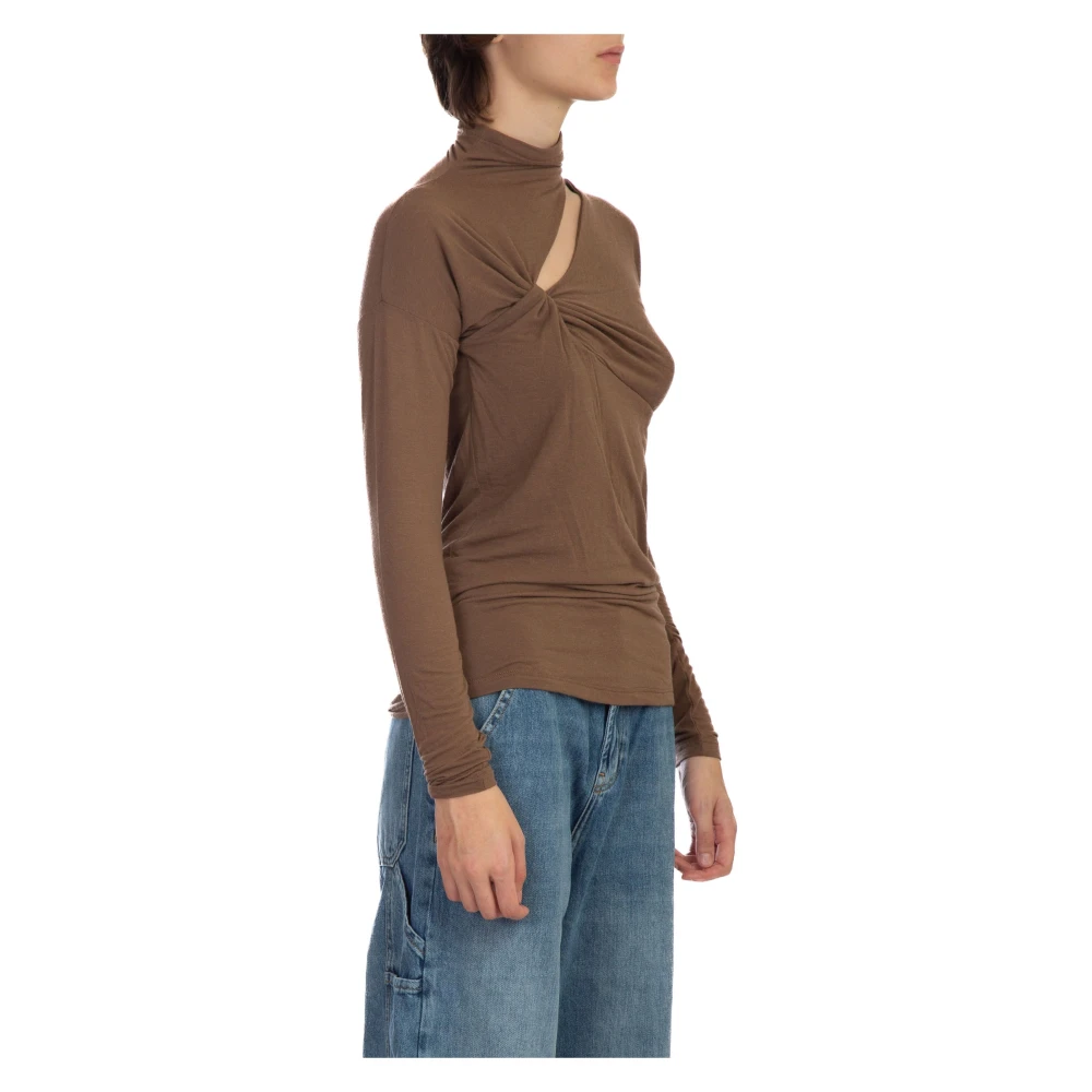 pinko Mononoke Jersey Sweater Brown Dames