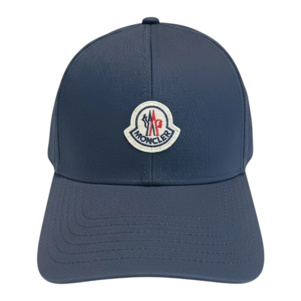 Moncler Blue Hats & Caps, Male, One Size, Monogram Baseball Cap