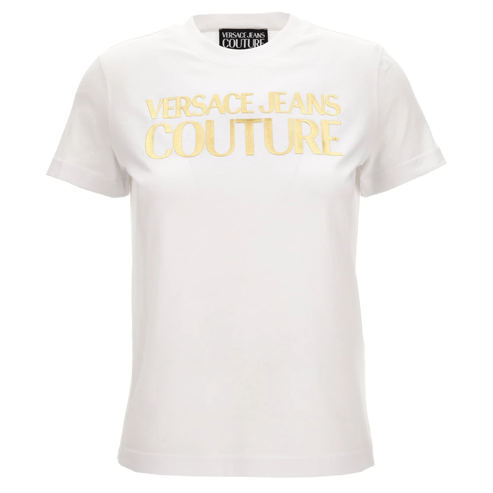 Versace Jeans Couture Witte T-shirts Polos voor Dames White Dames