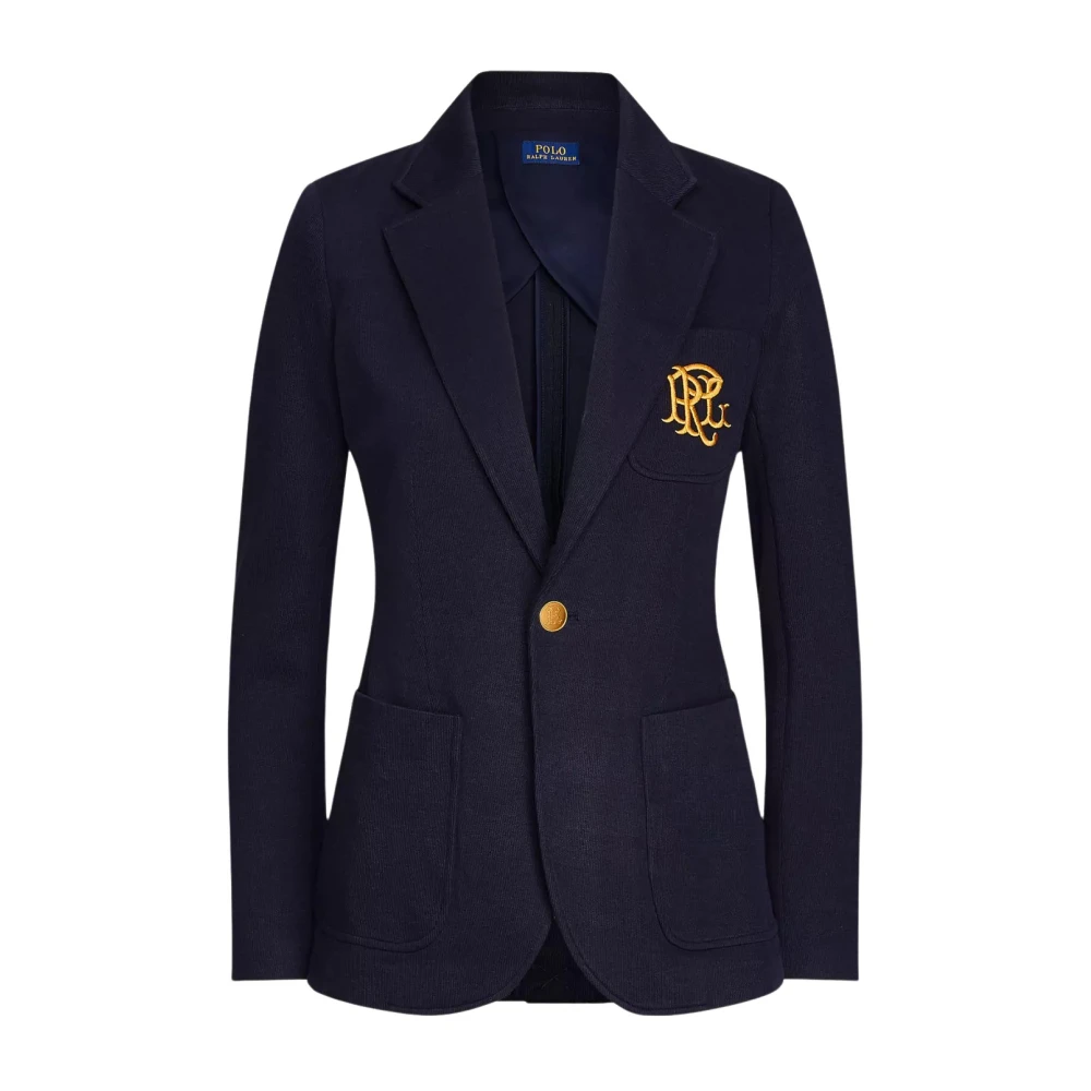 Ralph Lauren Women's Blue Navy Blazer With Monogram