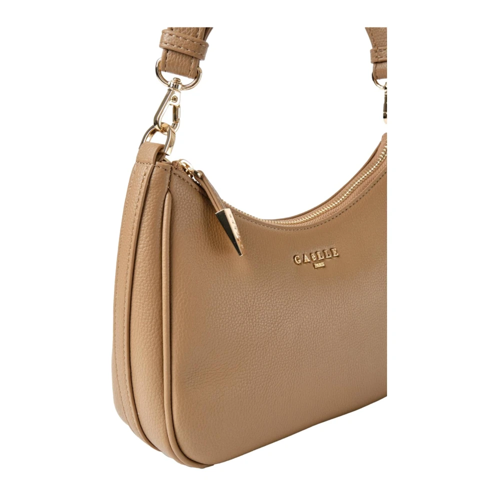 Gaëlle Paris Bedrukte Logoschoudertas Kameel Beige Dames