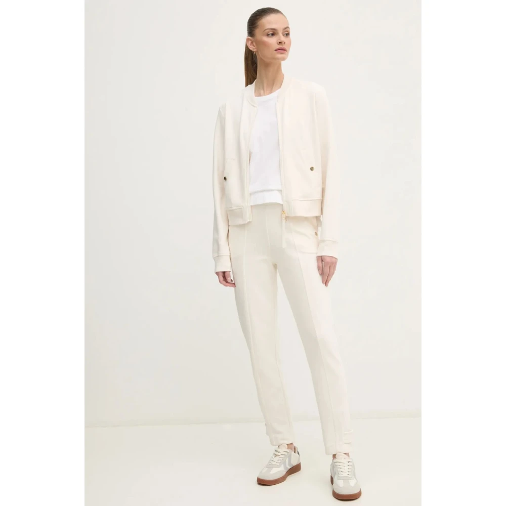 Joop! Sportieve Stijl Jas met Gouden Details White Dames