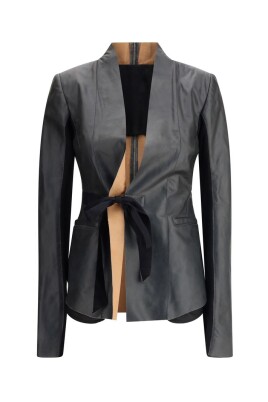 ribbon-closure-leather-jacket-with-asymmetric-hem