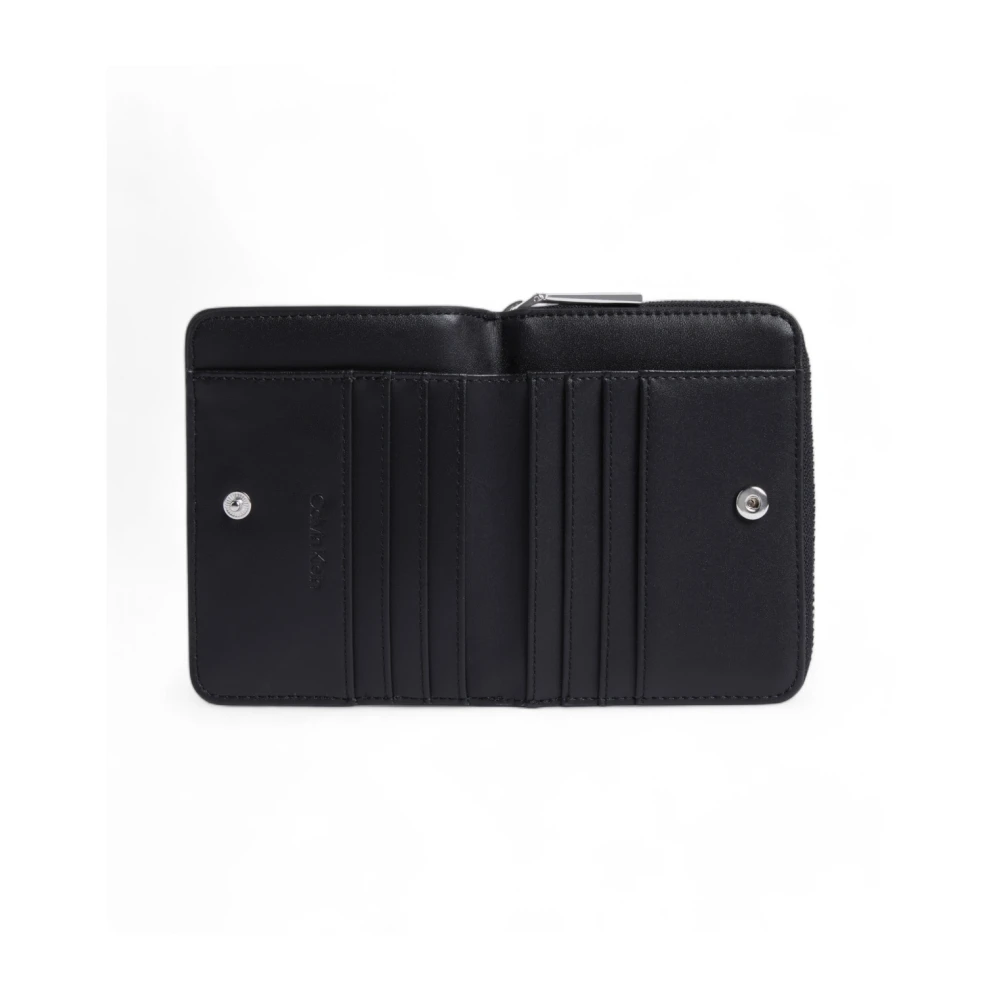 Calvin Klein Monogram Portemonnee Zwart PU Leer Black Dames