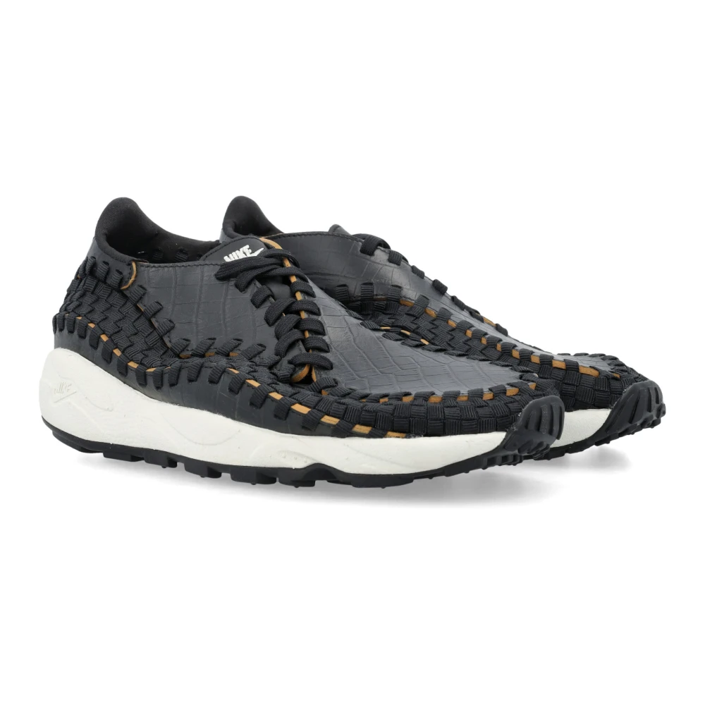 Nike Zwarte Pale Ivory Sneakers met Geweven Details Black Dames