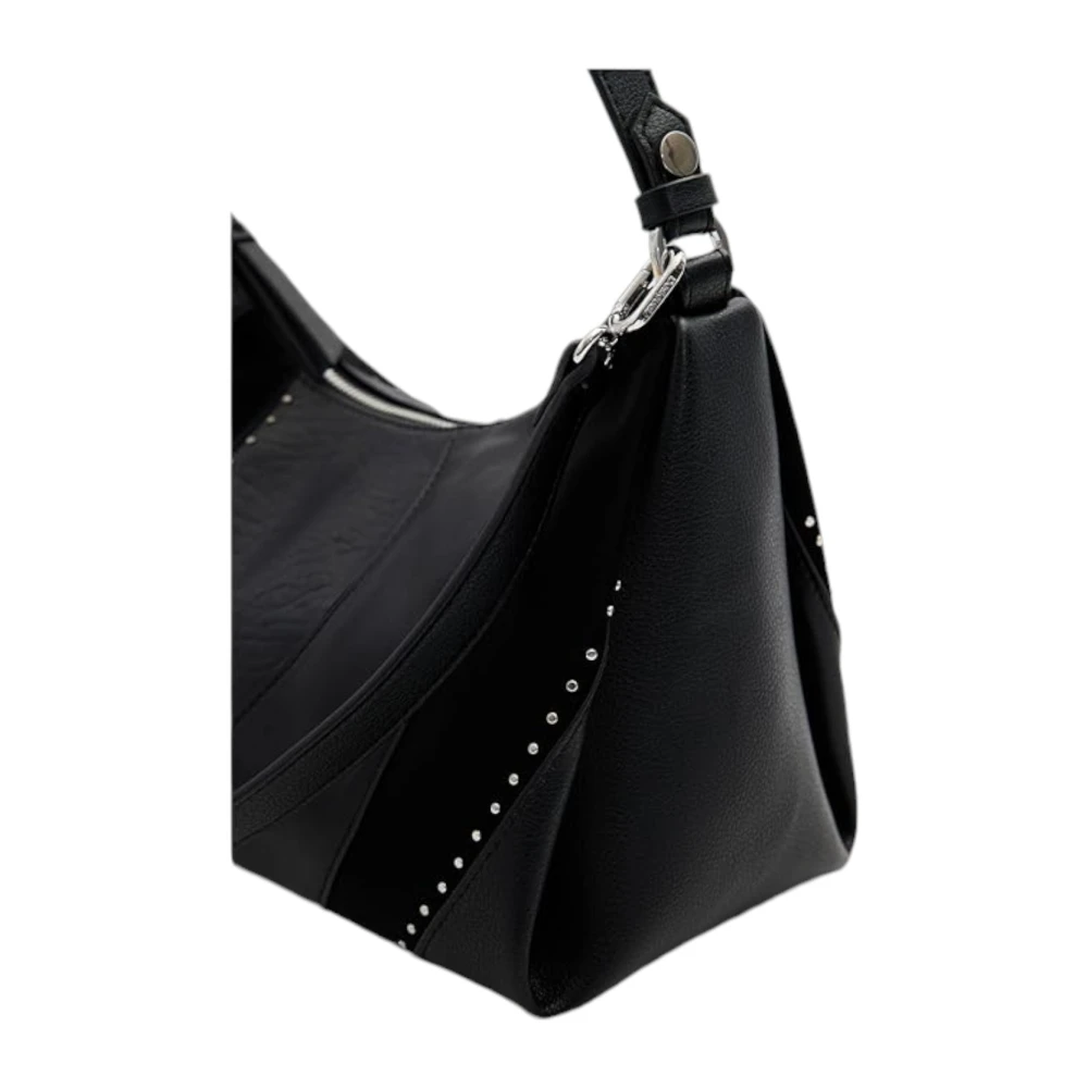 Desigual Stijlvolle dames schoudertas van synthetisch leer Black Dames