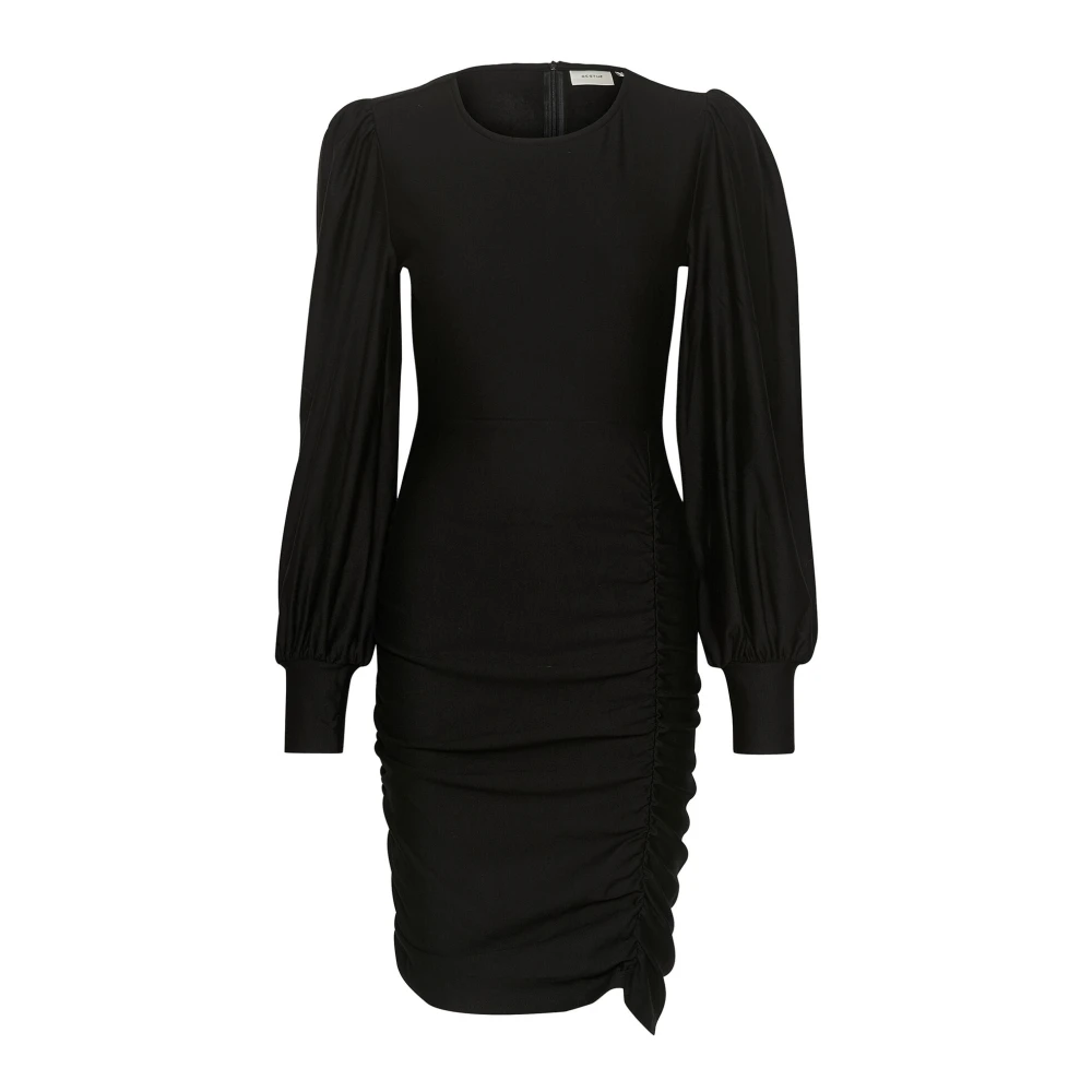Gestuz Elegante Zwarte Gedrapeerde Jurk Black Dames