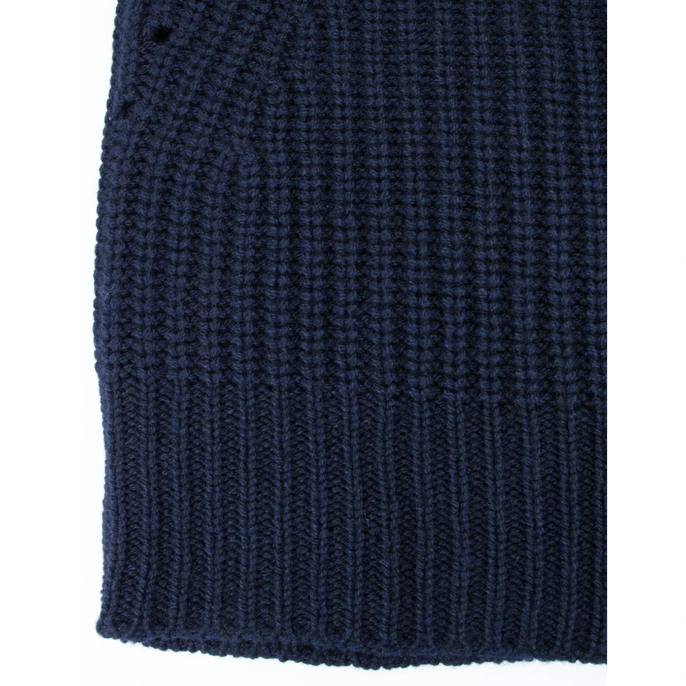 Le Tricot Perugia Klassieke Gebreide Trui Blue Dames