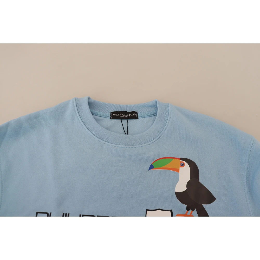 Philippe Model Lichtblauwe Sweater met Logo-Verfraaiing Blue Dames