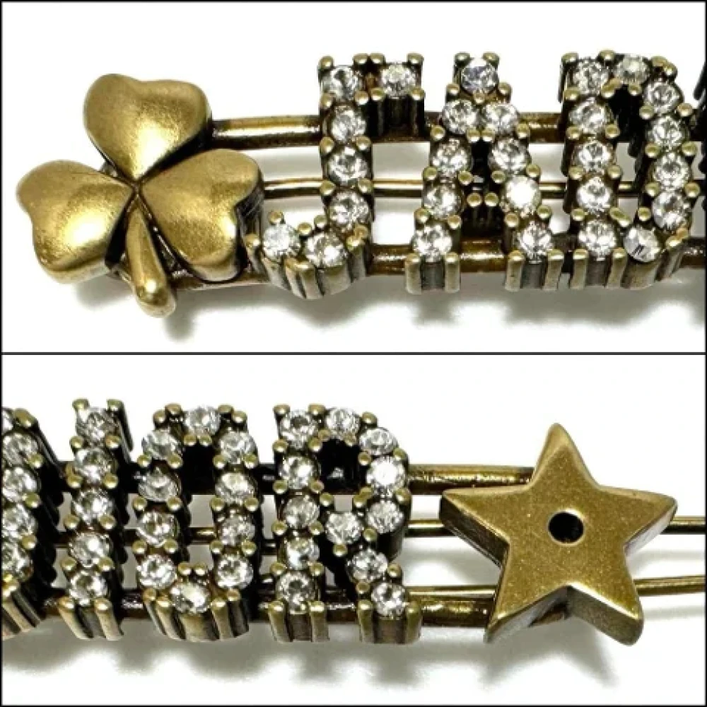 Dior Vintage Pre-owned Metal hair-accessories Yellow Dames