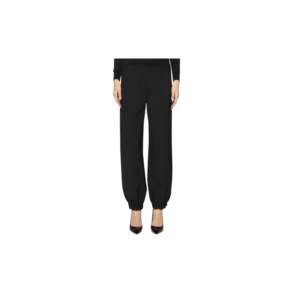 Dondup Zwarte wollen weefjoggers Black Dames