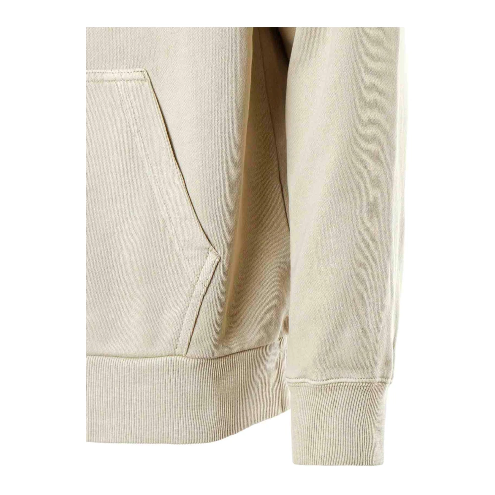 Gramicci Dubbele hoodie met print en kangoeroezak Beige Heren
