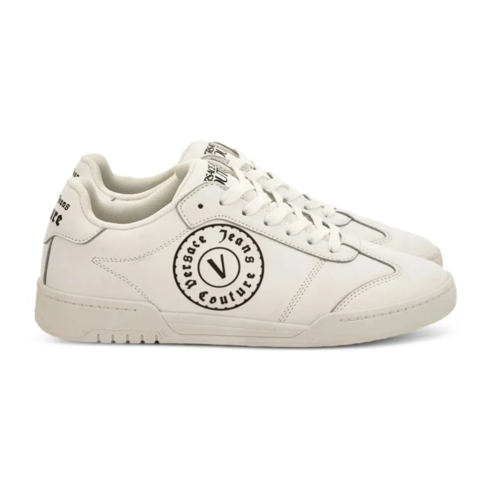 Versace Jeans Couture Men's White Sneakers, 9 Uk, Logo Trainers