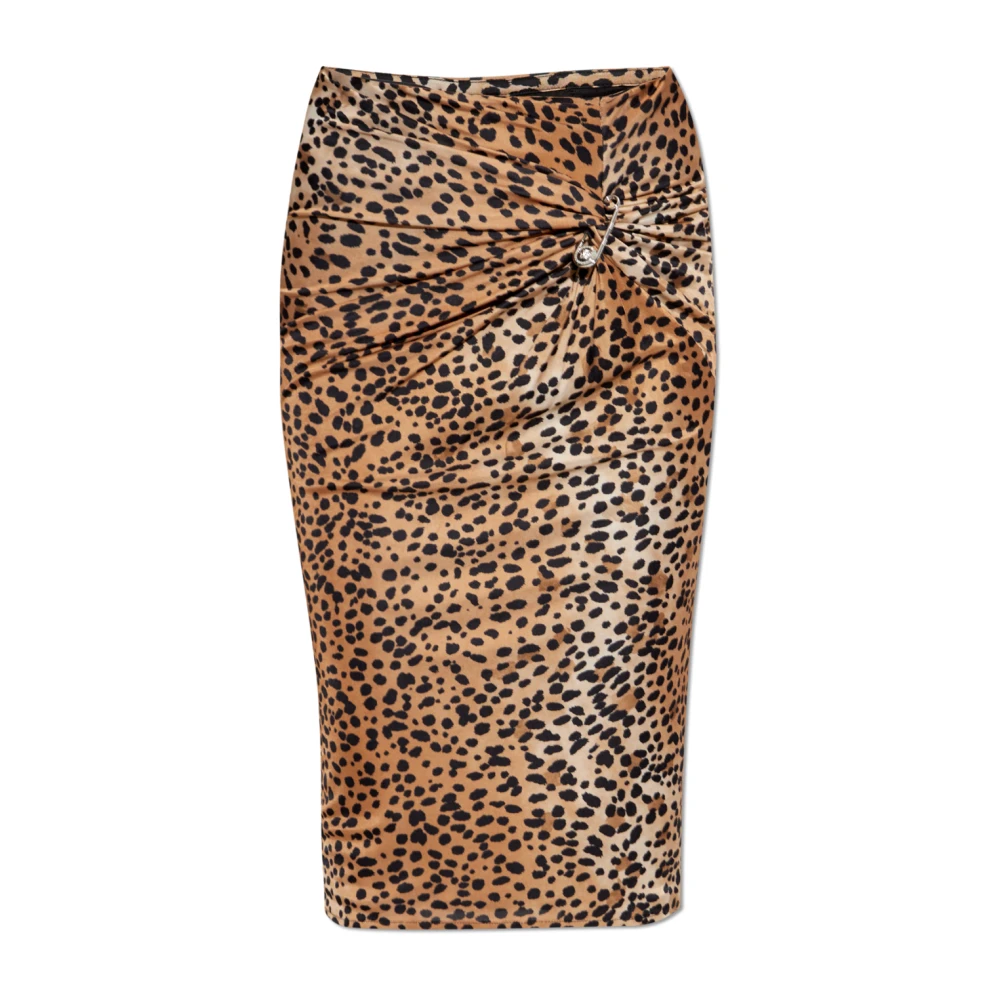 Versace Rok met dierenprint Beige Dames