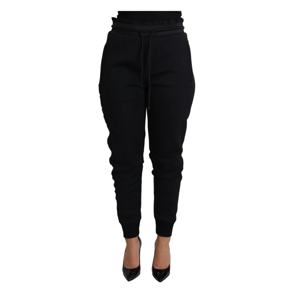 Dolce & Gabbana Women's Black Logo Jogger Sweatpants