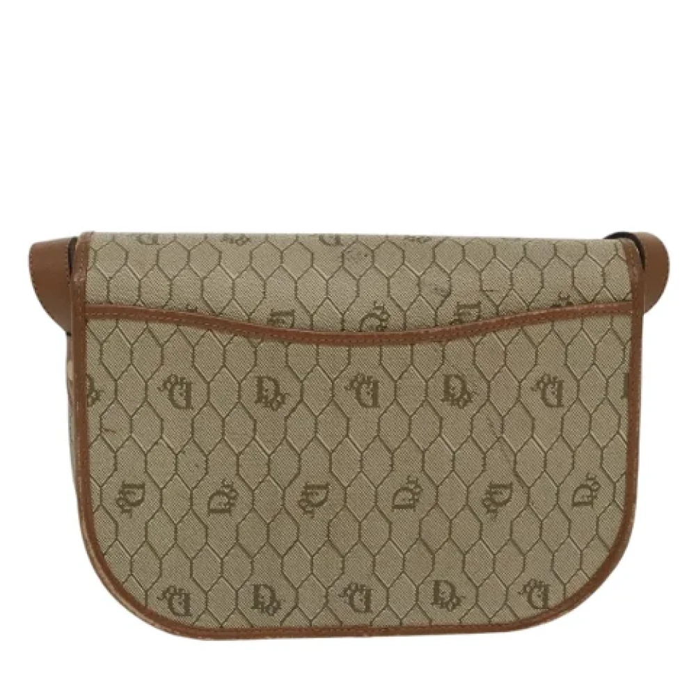 Dior Vintage Pre-owned Canvas shoulder-bags Beige Dames