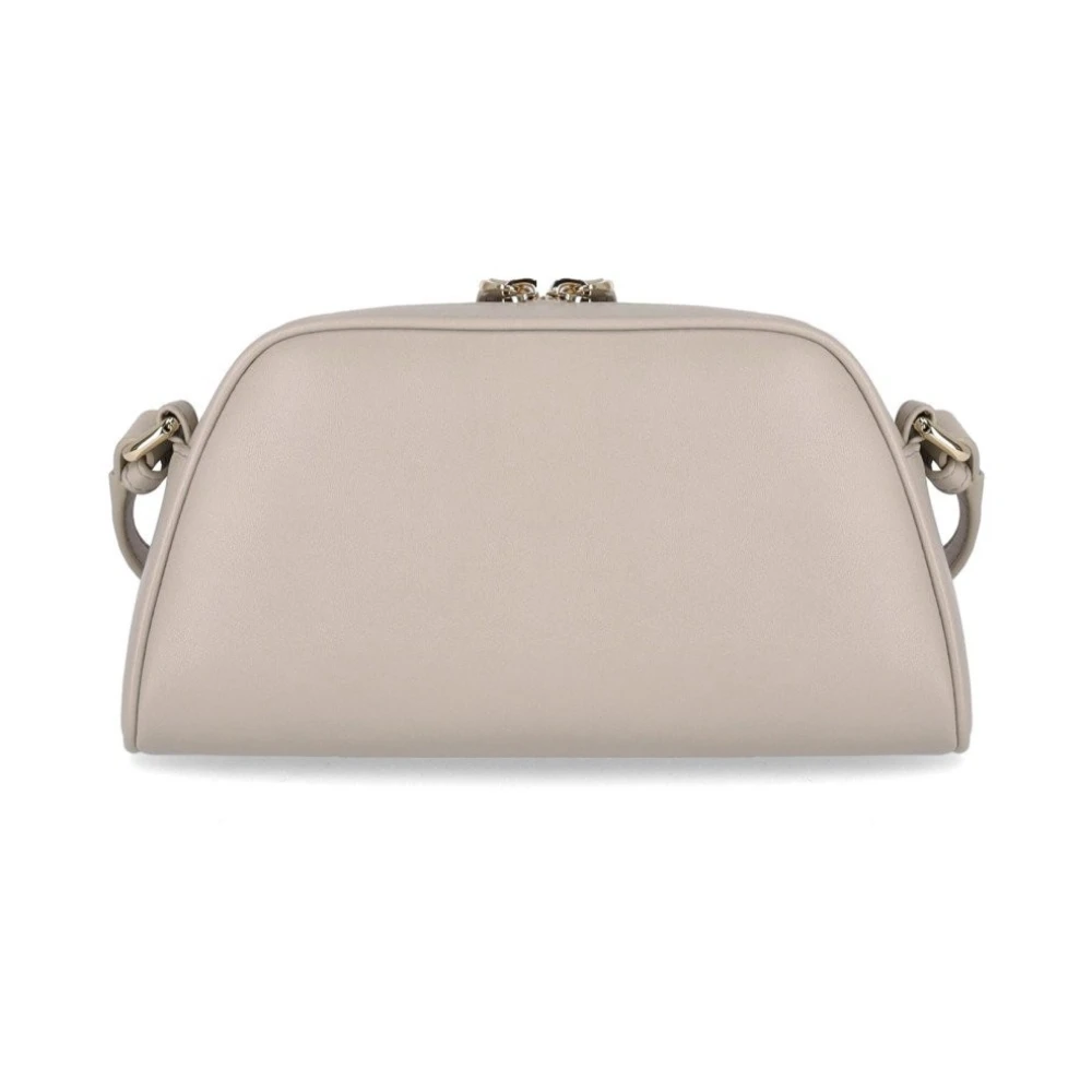 Furla Vanilla Mini Crossbody Tas met Glossy Finish Beige Dames