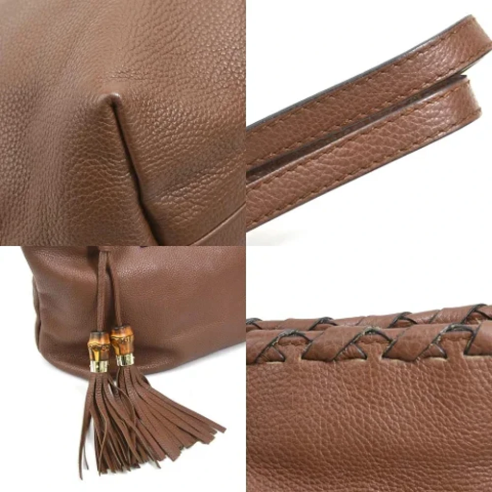 Gucci Vintage Pre-owned Leather totes Brown Dames