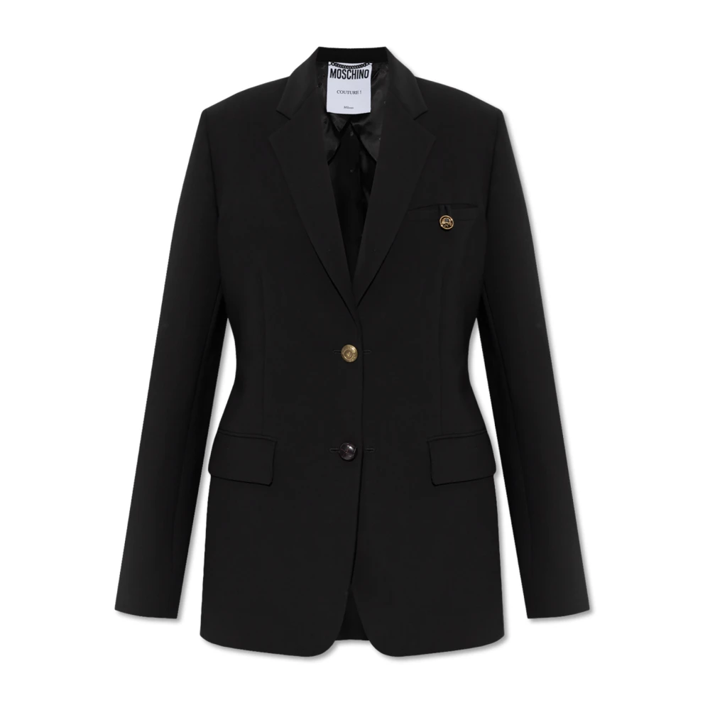 Moschino Blazer met zakken Black Dames