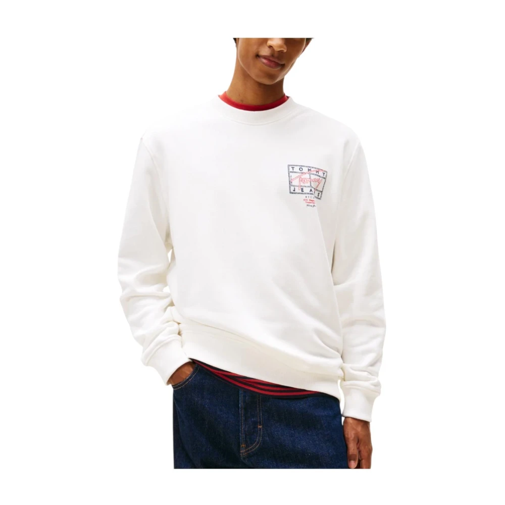 Tommy Hilfiger Men's White Reg Entry Sweatshirt - Sweatshirts - Xl - Sweatshirts & Hoodies