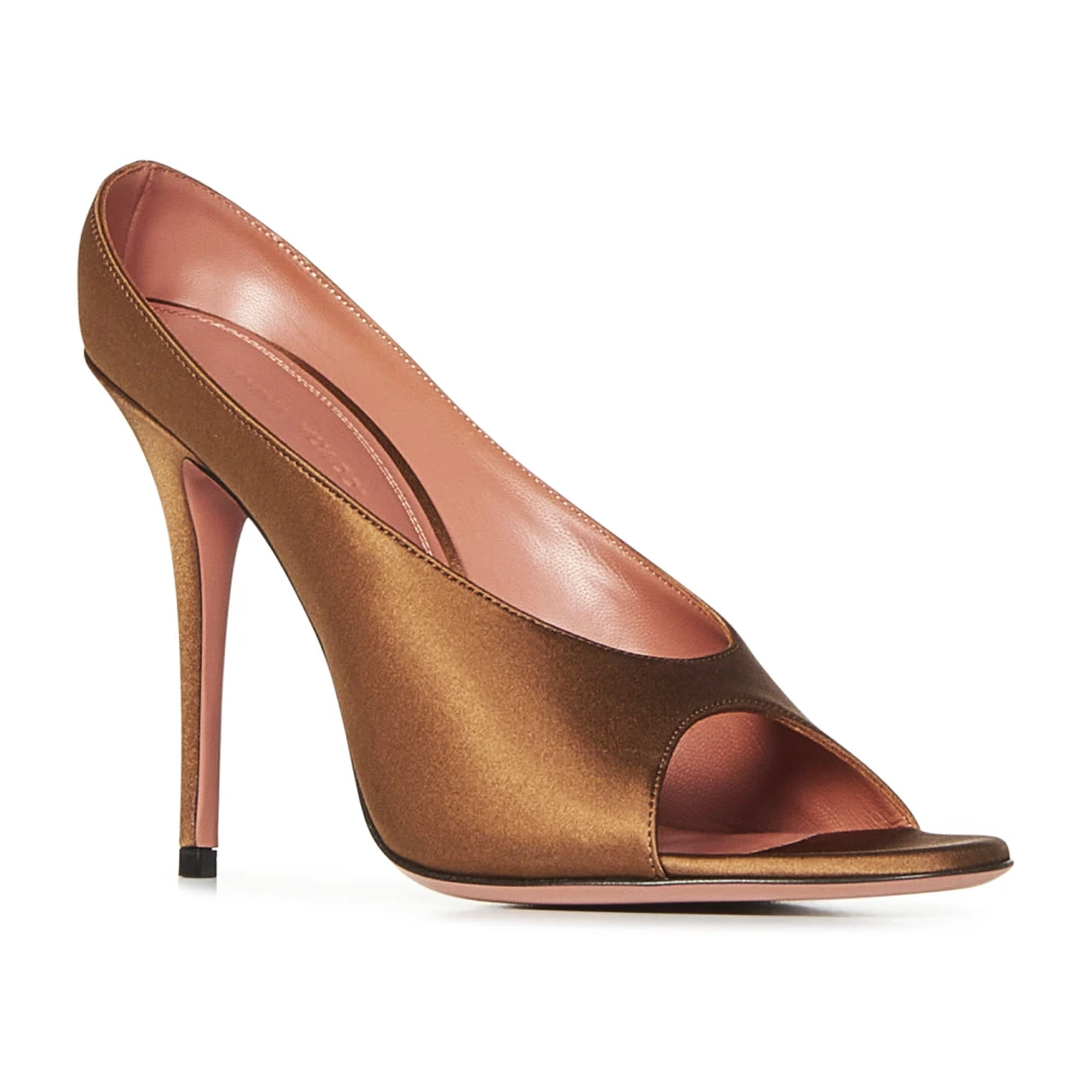 Amina Muaddi Damen Braun Schuhe, 39 1/2 Eugröße: