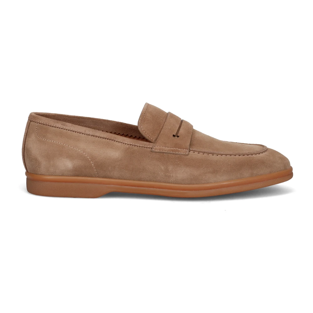 Fabi Men's Beige Classic Suede Moccasin