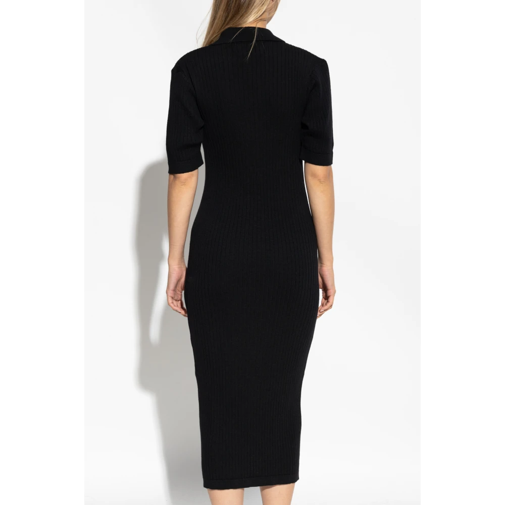 Officine Générale Jurk met polokraag Black Dames