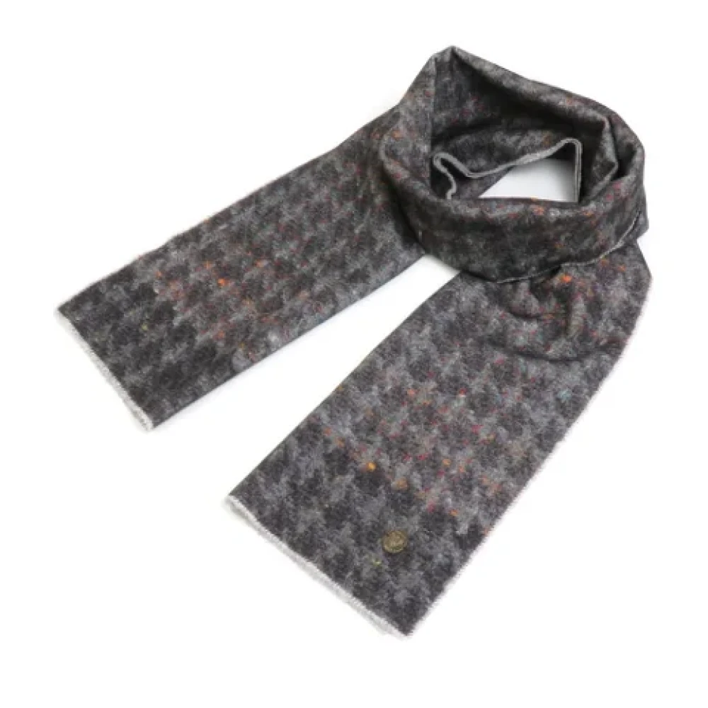 Gucci Vintage Pre-owned Wool scarves Gray Dames