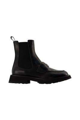 punk-ankle-boots-black-white-leather