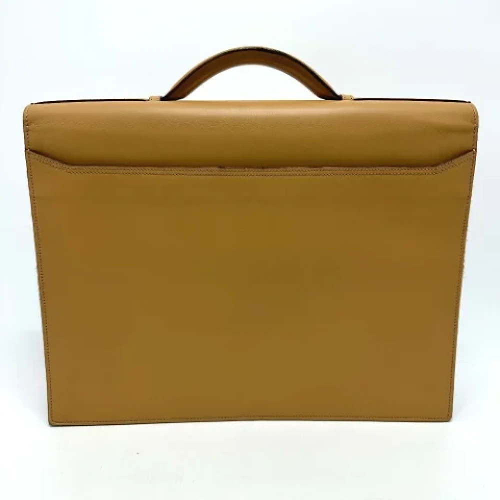 Cartier Vintage Pre-owned Leather handbags Beige Heren